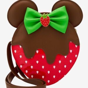 Loungefly Disney Minnie Chocolate Dipped Strawberry Ears Scented Crossbody Bag